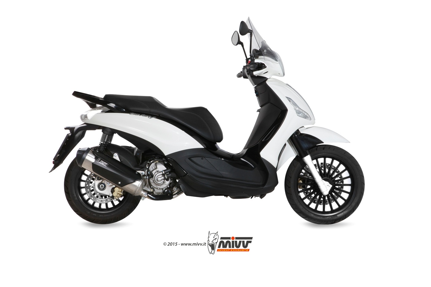 Details about   Mivv Approved Complete Exhaust Urban Steel for Piaggio Mp3 125 2006 > 2007