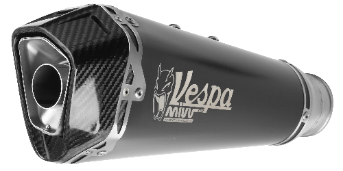 Mivv DELTA RACE Black فولاذ أسود مقاوم للصدأ per PIAGGIO VESPA GTS 300 2008 > 2020